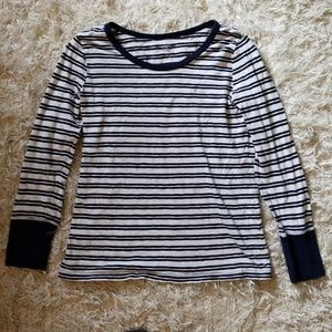 Dark blue and white striped long sleeve